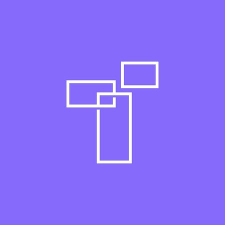 T letter logo vector icon illustrationのイラスト素材