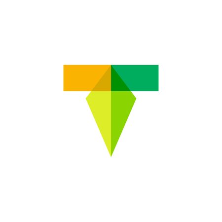 T letter logo vector icon illustrationのイラスト素材