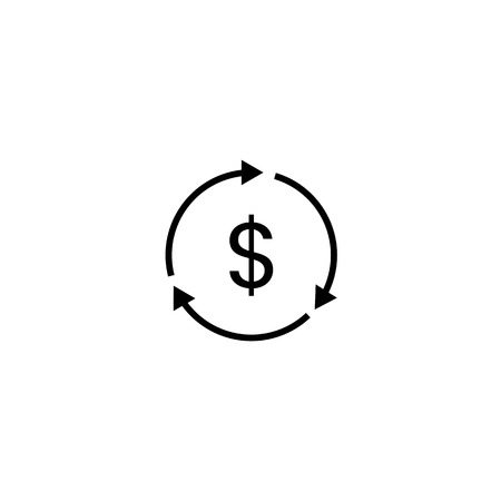 money cashflow recycle logo vector icon illustrationのイラスト素材