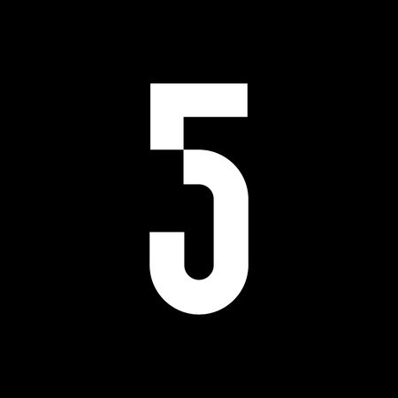 5 five number logo vector icon signのイラスト素材