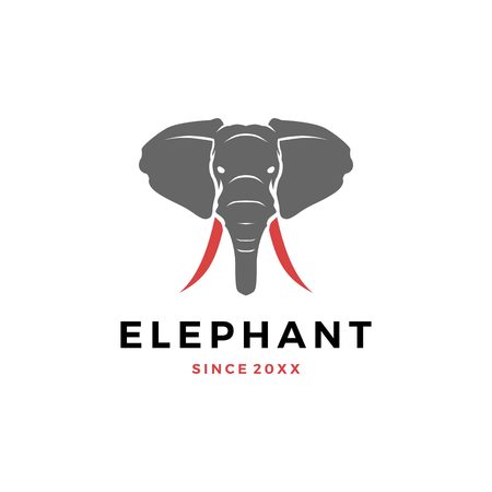elephant head logo vector icon illustrationのイラスト素材