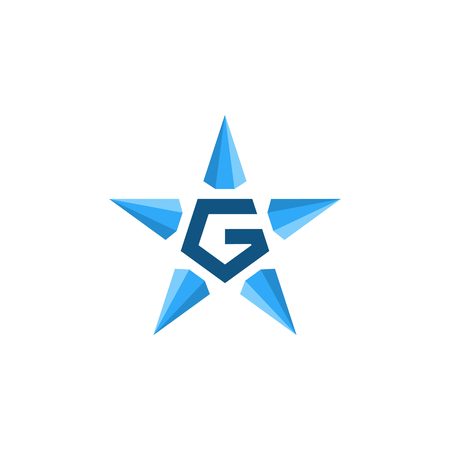 G star diamond logo vector iconのイラスト素材