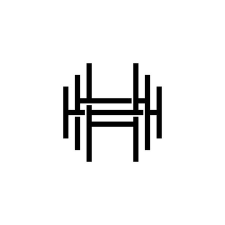 triple h monogram hhh letter hipster lettermark logo for branding or t shirt designのイラスト素材