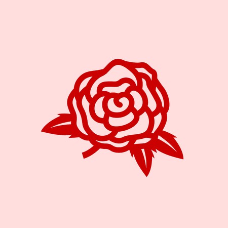 Red rose logo templateのイラスト素材