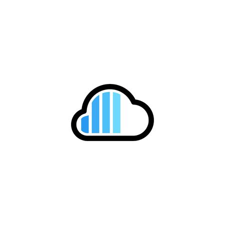 cloud charger charging indicator logo vector icon illustrationのイラスト素材