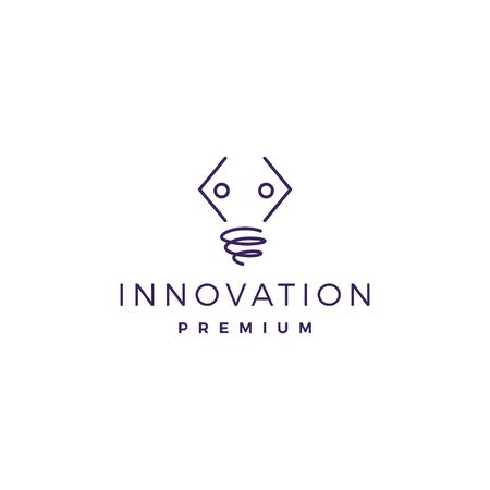 code people bulb idea think creative logo vector icon illustrationのイラスト素材