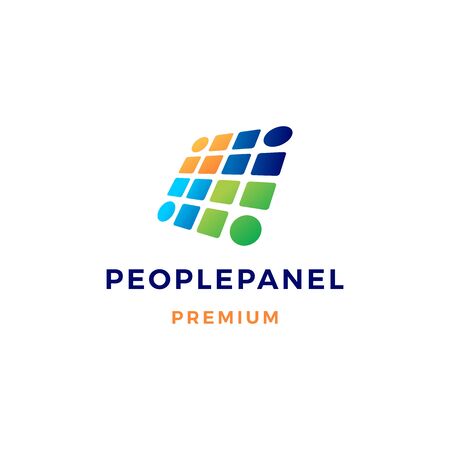 people solar panel logo vector icon illustrationのイラスト素材