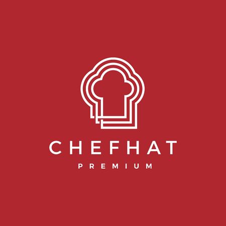 chef hat logo vector icon illustrationのイラスト素材