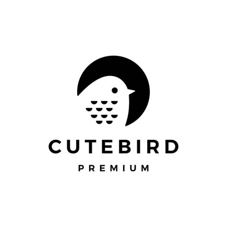 cute bird logo vector icon illustrationのイラスト素材