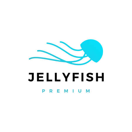 jelly fish logo vector icon illustrationのイラスト素材