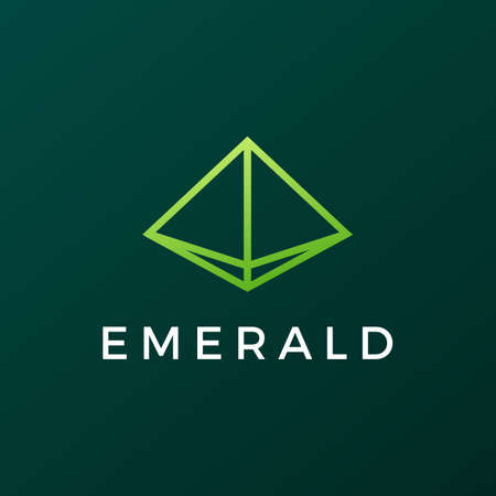 emerald gem logo vector icon illustrationのイラスト素材