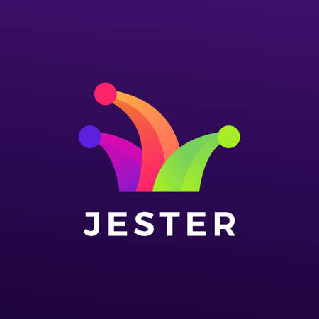 jester hat logo vector icon illustrationのイラスト素材