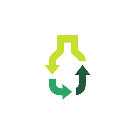 bottle recycle  vector icon illustrationのイラスト素材
