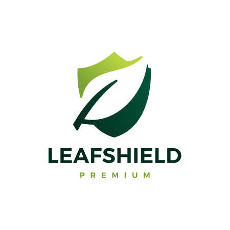 leaf shield logo vector icon illustrationのイラスト素材
