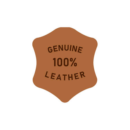 100 percent genuine leather  vector icon illustrationのイラスト素材