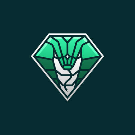cobra snake e sport logo vector icon illustration