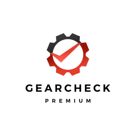 gear check logo vector icon illustrationのイラスト素材