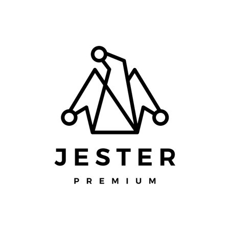 jester hat logo vector icon illustrationのイラスト素材