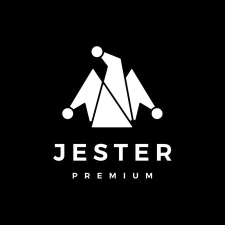 jester hat logo vector icon illustrationのイラスト素材