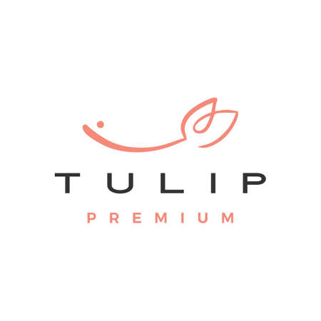 tulip flower logo vector icon illustrationのイラスト素材