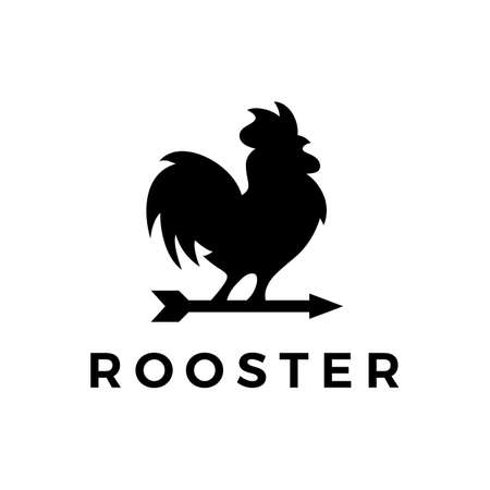 rooster arrow weather vane logo vector icon illustrationのイラスト素材