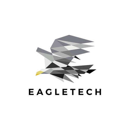 eagle technology geometric polygonal vector icon illustrationのイラスト素材