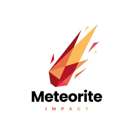 meteorite impact geometric polygonal logo vector icon illustrationのイラスト素材