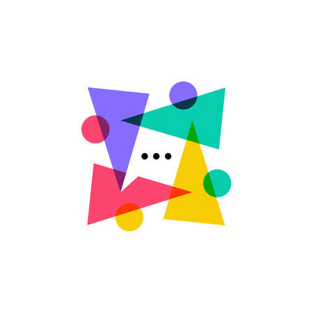 people talk diversity team family community logo vector icon illustration