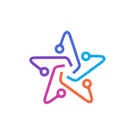 star tech logo vector icon illustrationのイラスト素材
