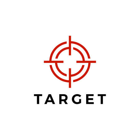 target sniper scope red   icon illustrationのイラスト素材
