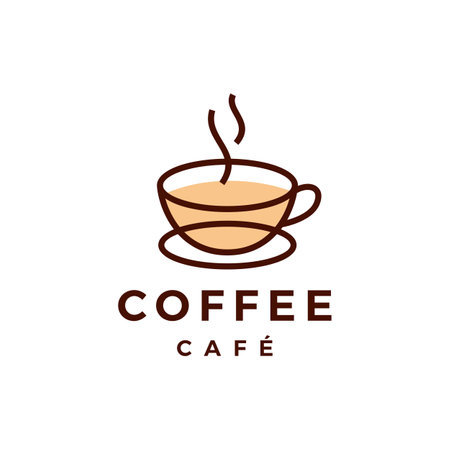 coffee cup cafe   icon illustrationのイラスト素材