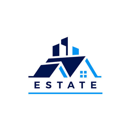 real estate house building   icon illustrationのイラスト素材