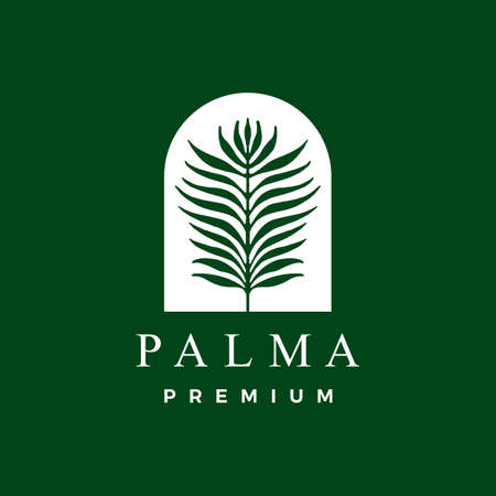 palm leaf   icon illustrationのイラスト素材