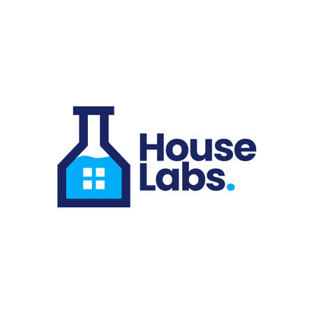 house lab home laboratory logo vector icon illustrationのイラスト素材