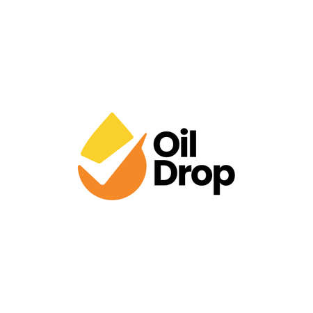 oil drop check logo vector icon illustrationのイラスト素材