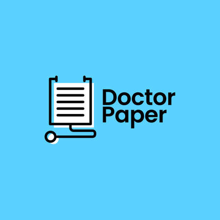 doctor paper medical prescription medicine logo vector icon illustrationのイラスト素材
