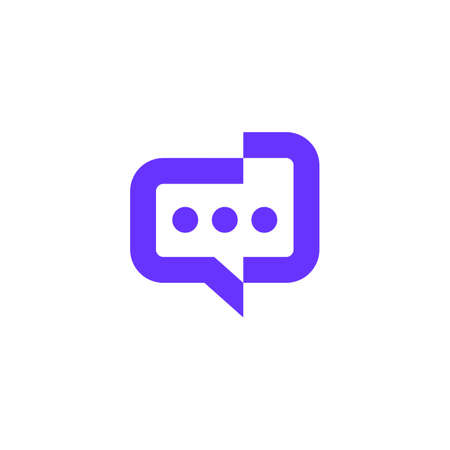 people talk chat bubble communication conference logo vector icon illustrationのイラスト素材