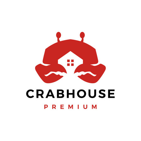 Crab House Seafood  Icon Illustrationのイラスト素材