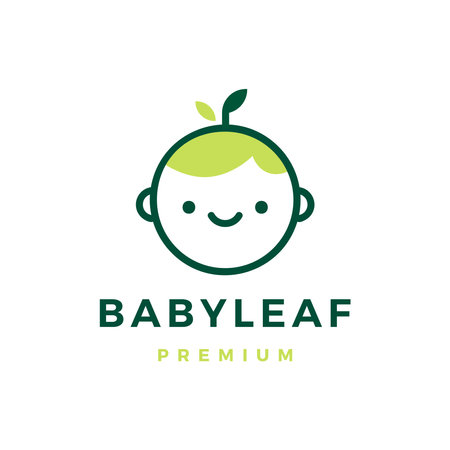 baby leaf logo vector icon illustrationのイラスト素材