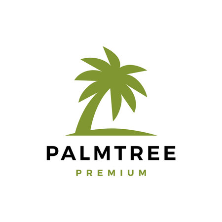 palm tree logo vector icon illustrationのイラスト素材