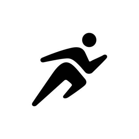 run running people human man sport logo vector icon illustrationのイラスト素材
