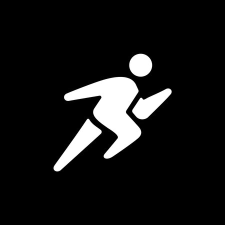 run running people human man sport logo vector icon illustrationのイラスト素材