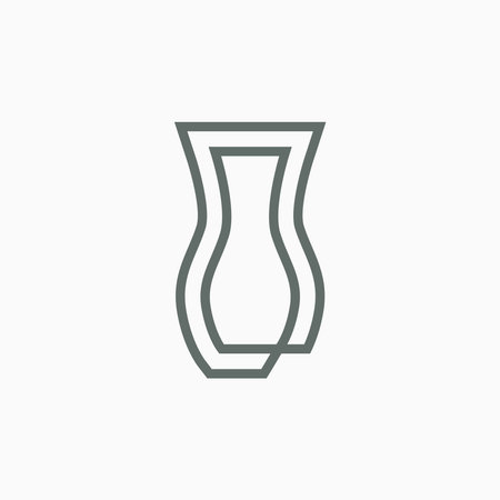 Pottery outline Logo Vector Icon Illustrationのイラスト素材