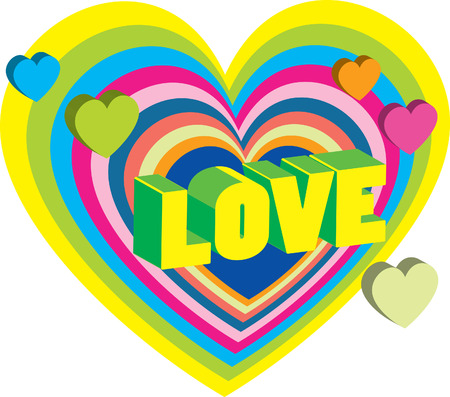 Valentine's decoration colour heart elements for your designのイラスト素材