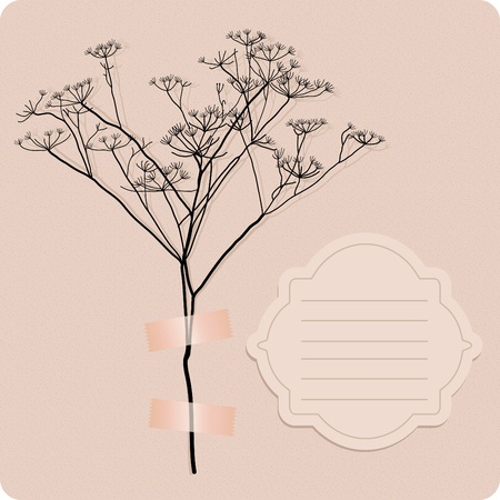 Floral retro card, background with place for textのイラスト素材