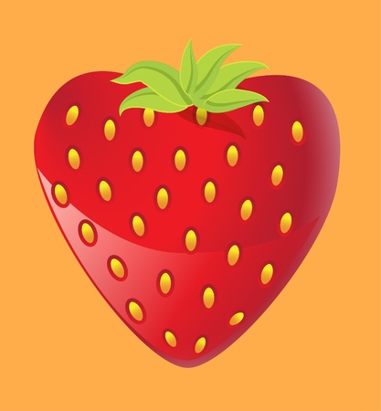 Strawberry heart, Valentineのイラスト素材