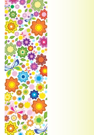 Beautiful abstract illustration with butterfly and place for textのイラスト素材