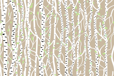 seamless pattern with forest, beautiful illustrationのイラスト素材