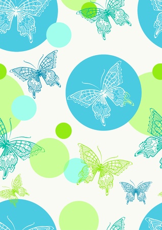 seamless pattern with colorful butterfly, beautiful illustrationのイラスト素材