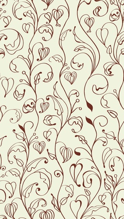 Abstract hand-drawing Seamless pattern with flowers, can be used for wallpaper, pattern fills, web page background, surface textures, illustrationのイラスト素材